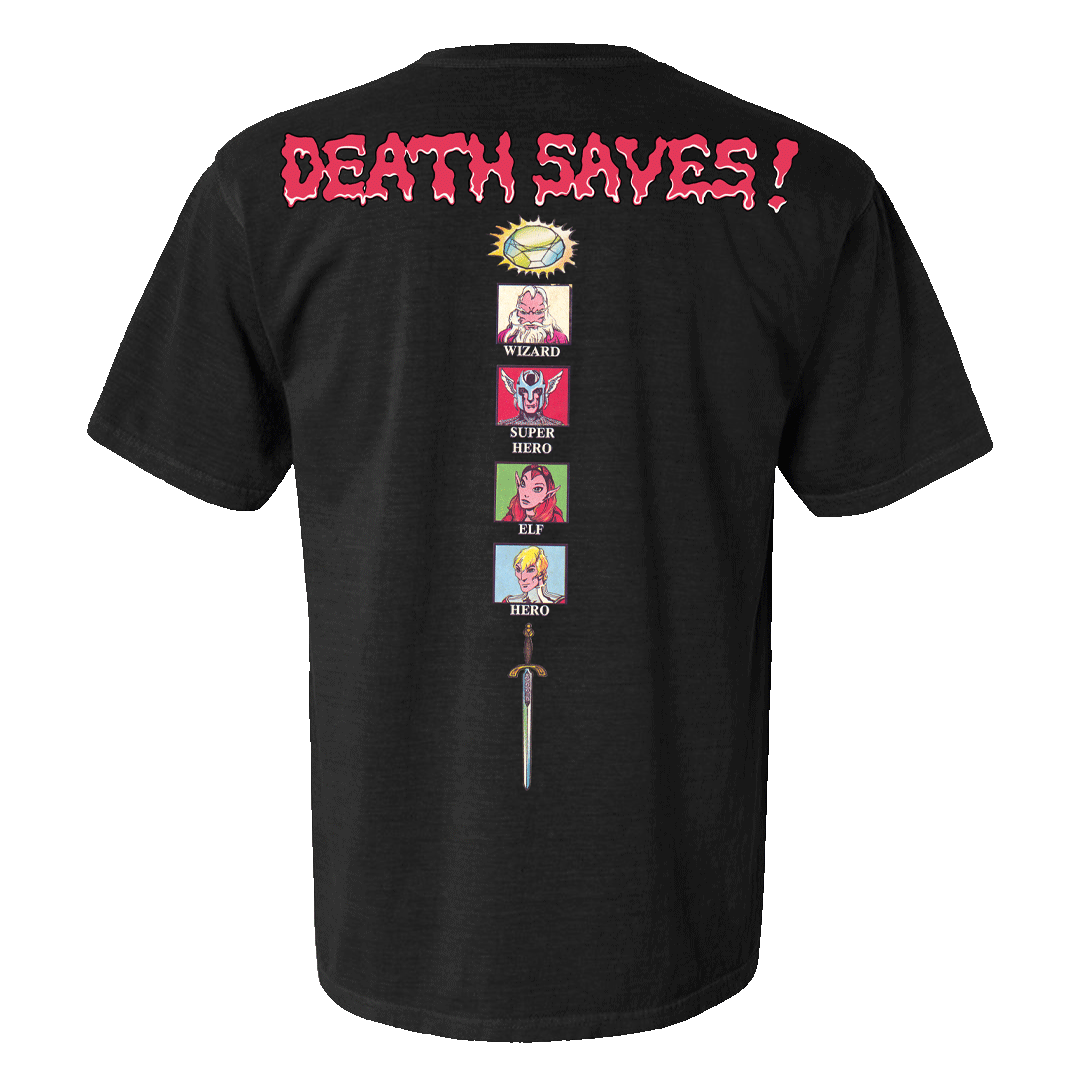 Dungeon Master LS TShirt Illustrated by Dan Dussault DEATH SAVES