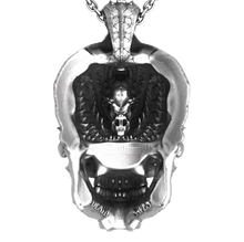 Cursed Skull Of The Dragon Wizard Pendant | Silver