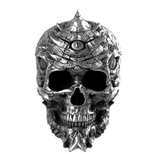 Cursed Skull Of The Dragon Wizard Ring | Silver