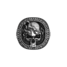 Smoking Skull Signet Ring