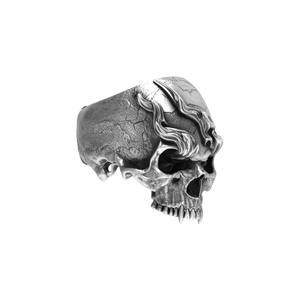 Smoking Skull Ring | Silver