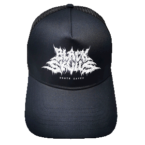 Mandy Black Skulls Mesh Back Embroidered Trucker Hat