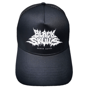 Mandy Black Skulls Mesh Back Embroidered Trucker Hat