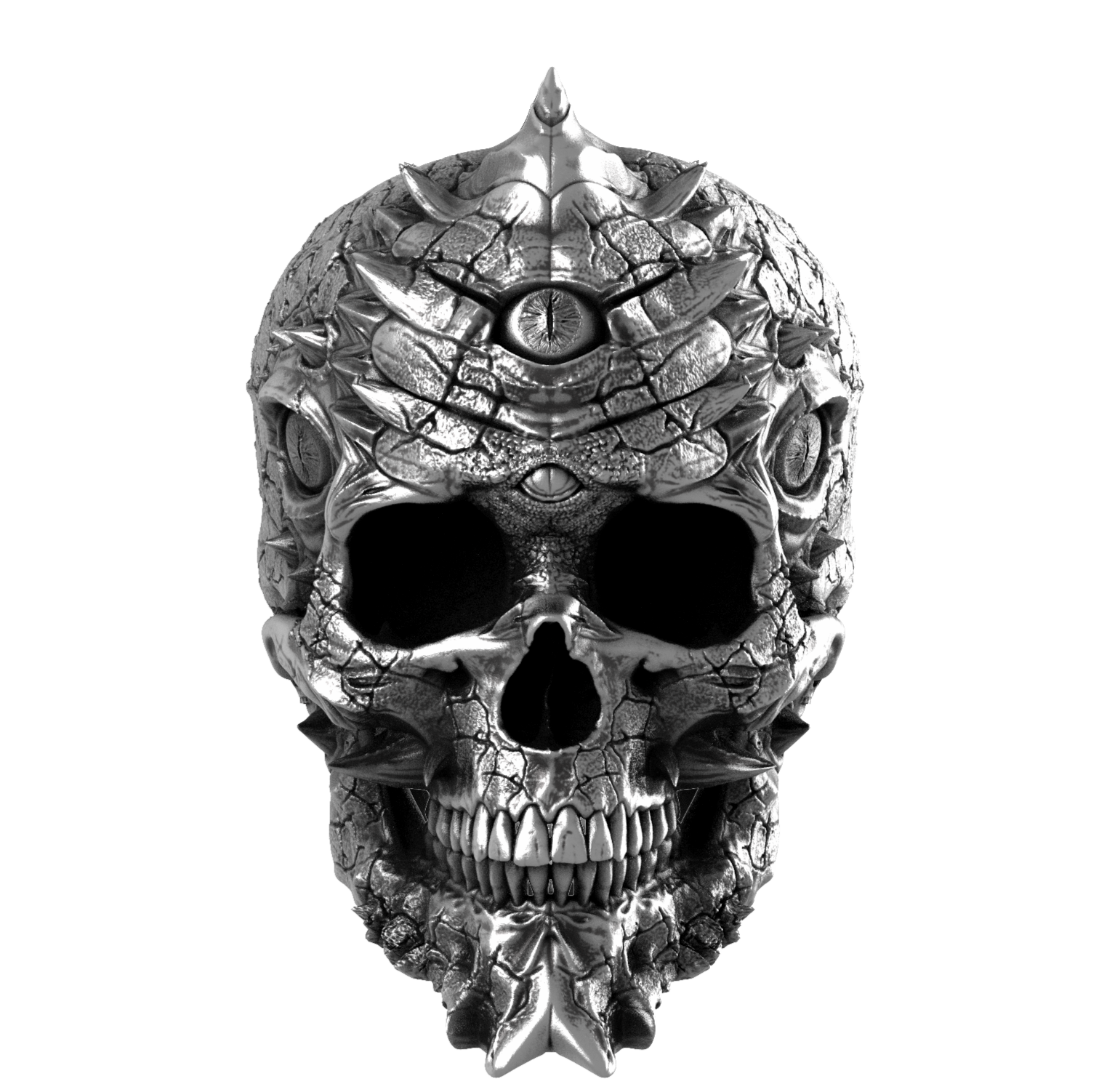 Cursed Skull Of The Dragon Wizard Ring | Silver – DEATH SAVES