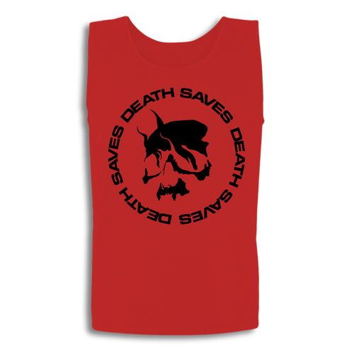 Smoking Skull Tank (Red)