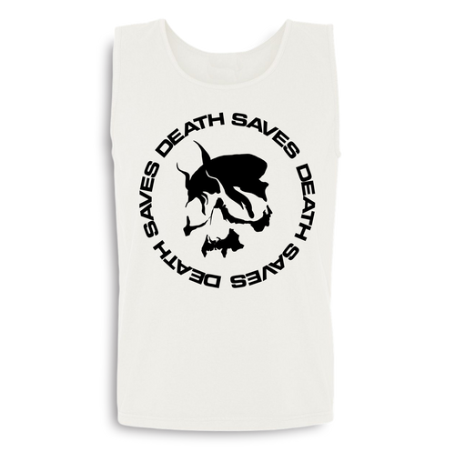 Smoking Skull Tank (White)