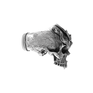 Smoking Skull Ring | Silver